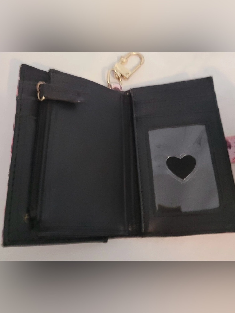 Betsey Johnson Floral Pink Women's Wallet Clutch with Heart Detail - Picture 12 of 16